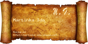 Martinka Ida névjegykártya